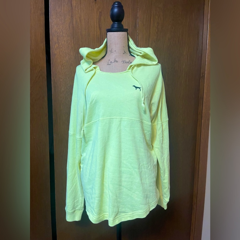 Victoria’s Secret PINK LG Neon Yellow Pullover Hoodie Large
